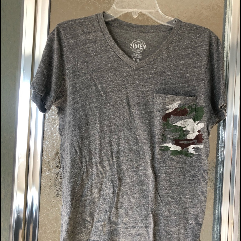 Bundle 2 Tees with camo print pocket and with Dragon Embroidery bundle